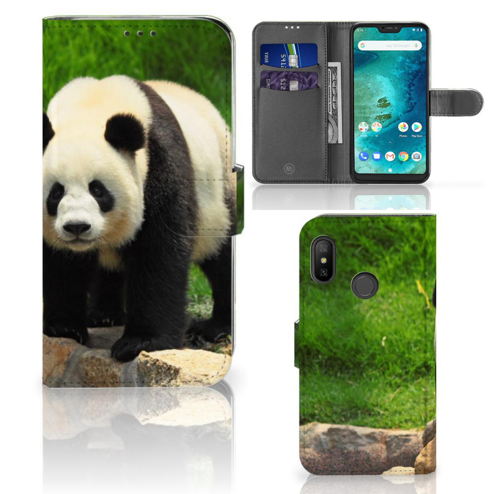 Xiaomi Mi A2 Lite Telefoonhoesje met Pasjes Panda