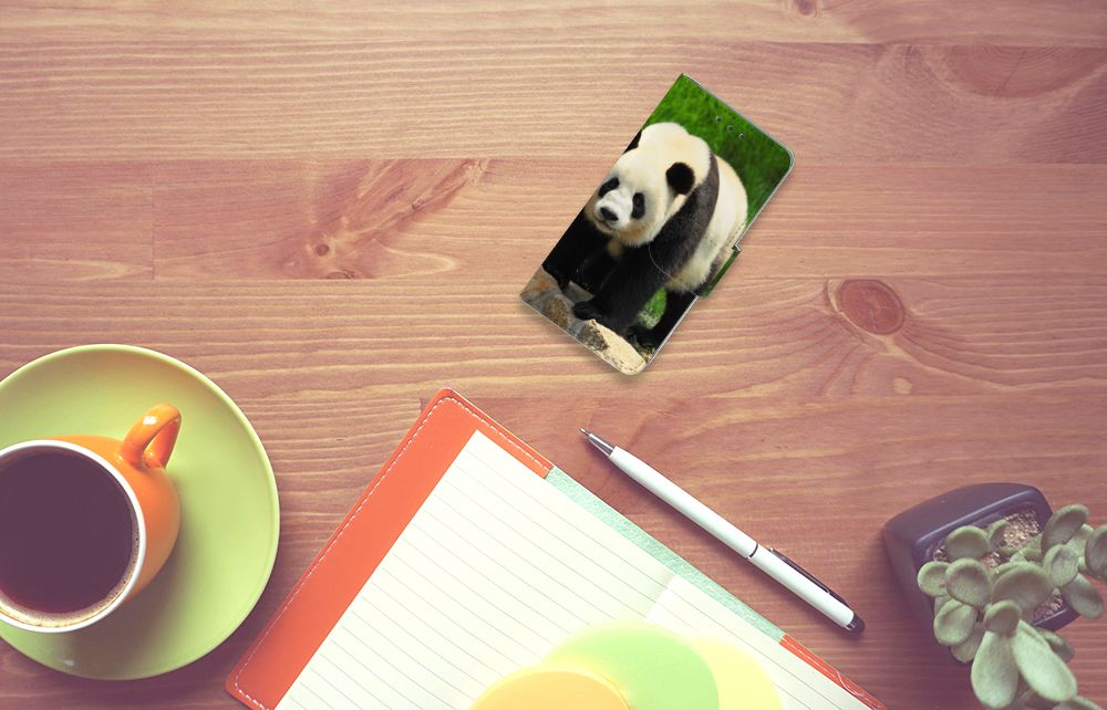 Samsung Galaxy A3 2015 Telefoonhoesje met Pasjes Panda