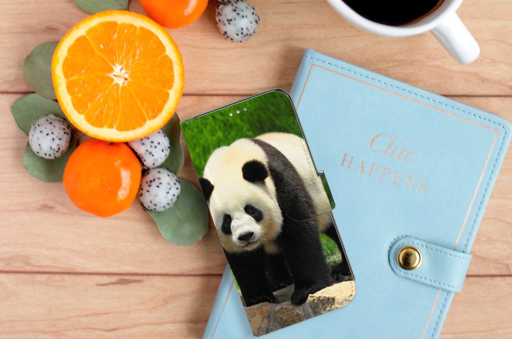 OPPO Find X3 Lite Telefoonhoesje met Pasjes Panda