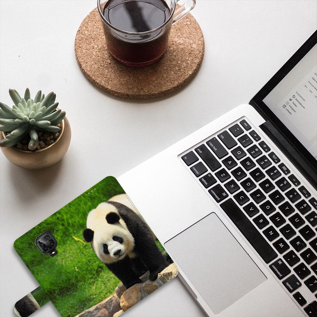 Xiaomi Redmi Note 9 Pro | Note 9S Telefoonhoesje met Pasjes Panda