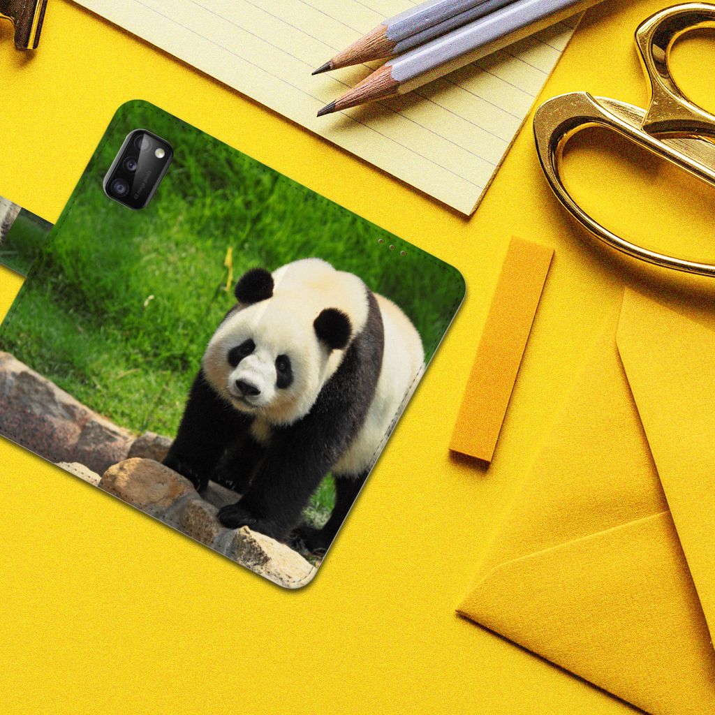 Samsung Galaxy A41 Telefoonhoesje met Pasjes Panda