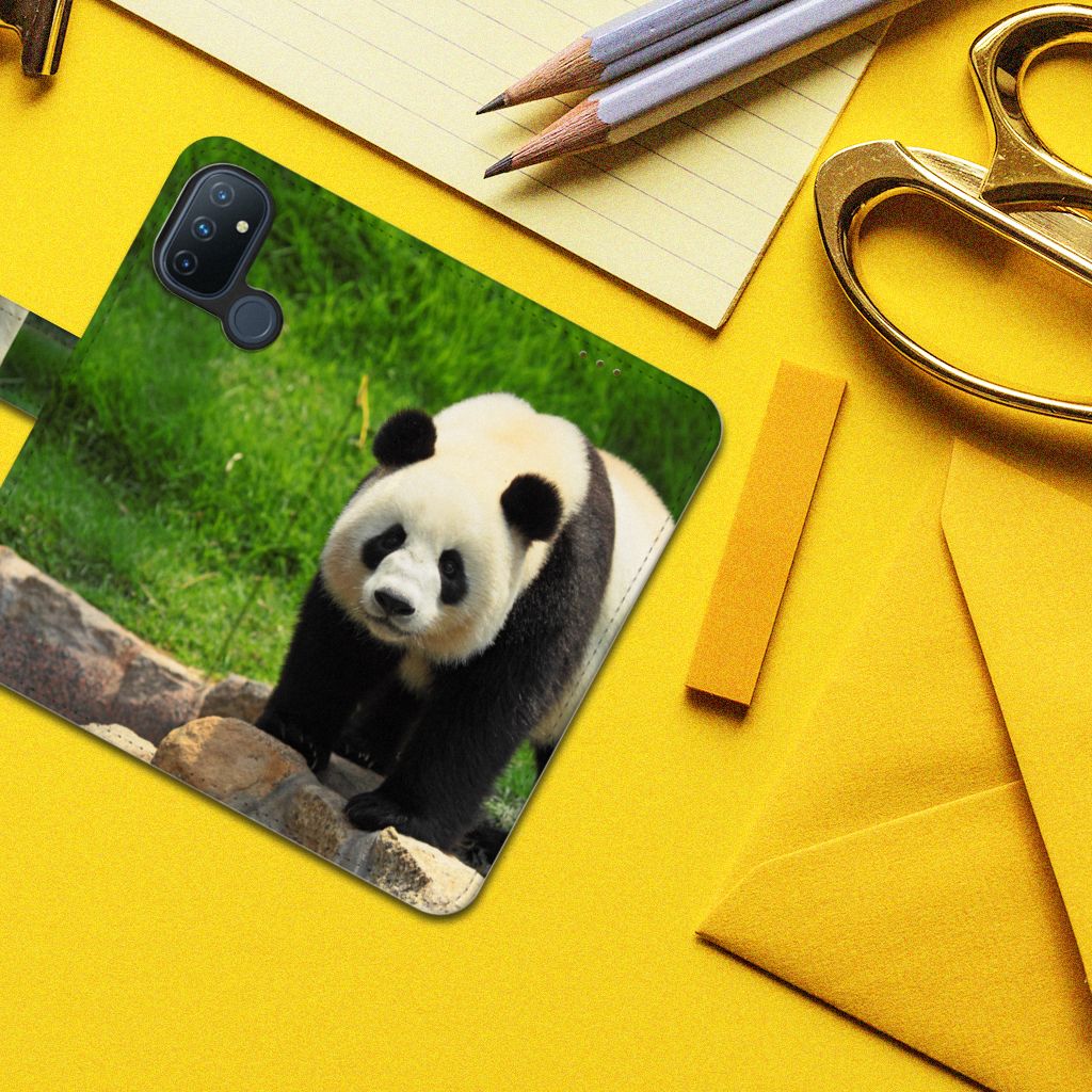 OnePlus Nord N100 Telefoonhoesje met Pasjes Panda