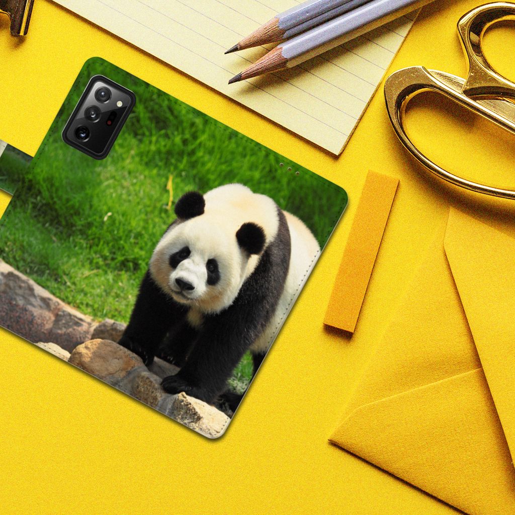 Samsung Galaxy Note20 Ultra Telefoonhoesje met Pasjes Panda