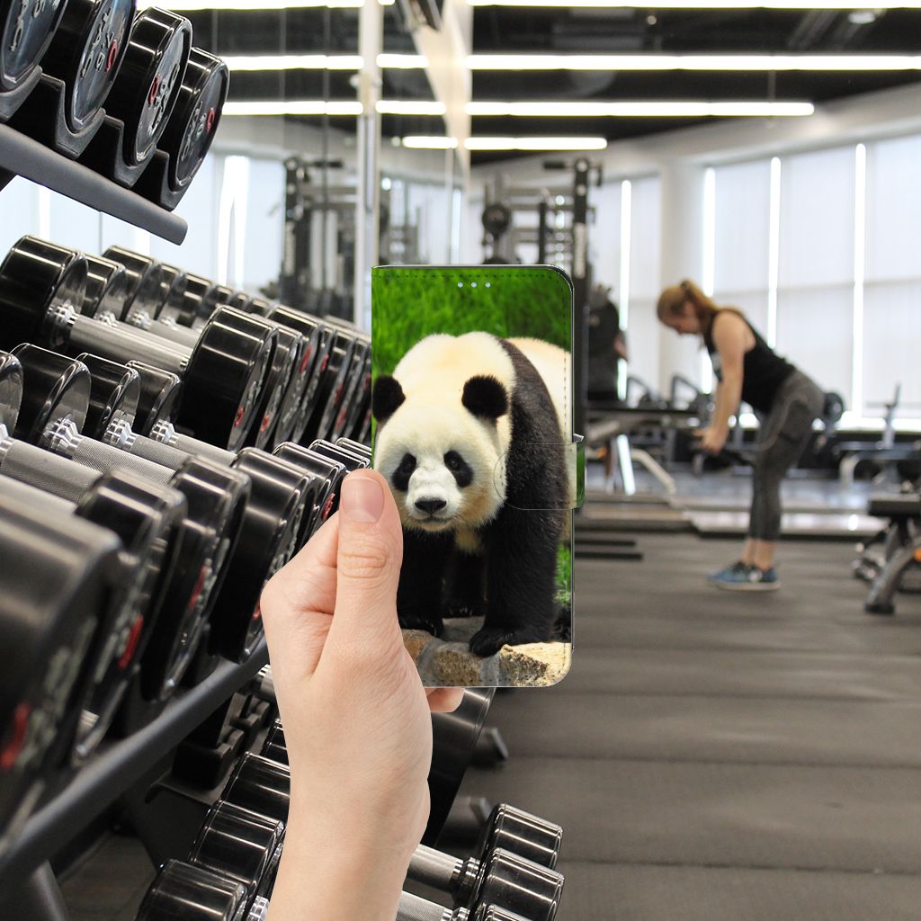 Samsung Galaxy A21s Telefoonhoesje met Pasjes Panda