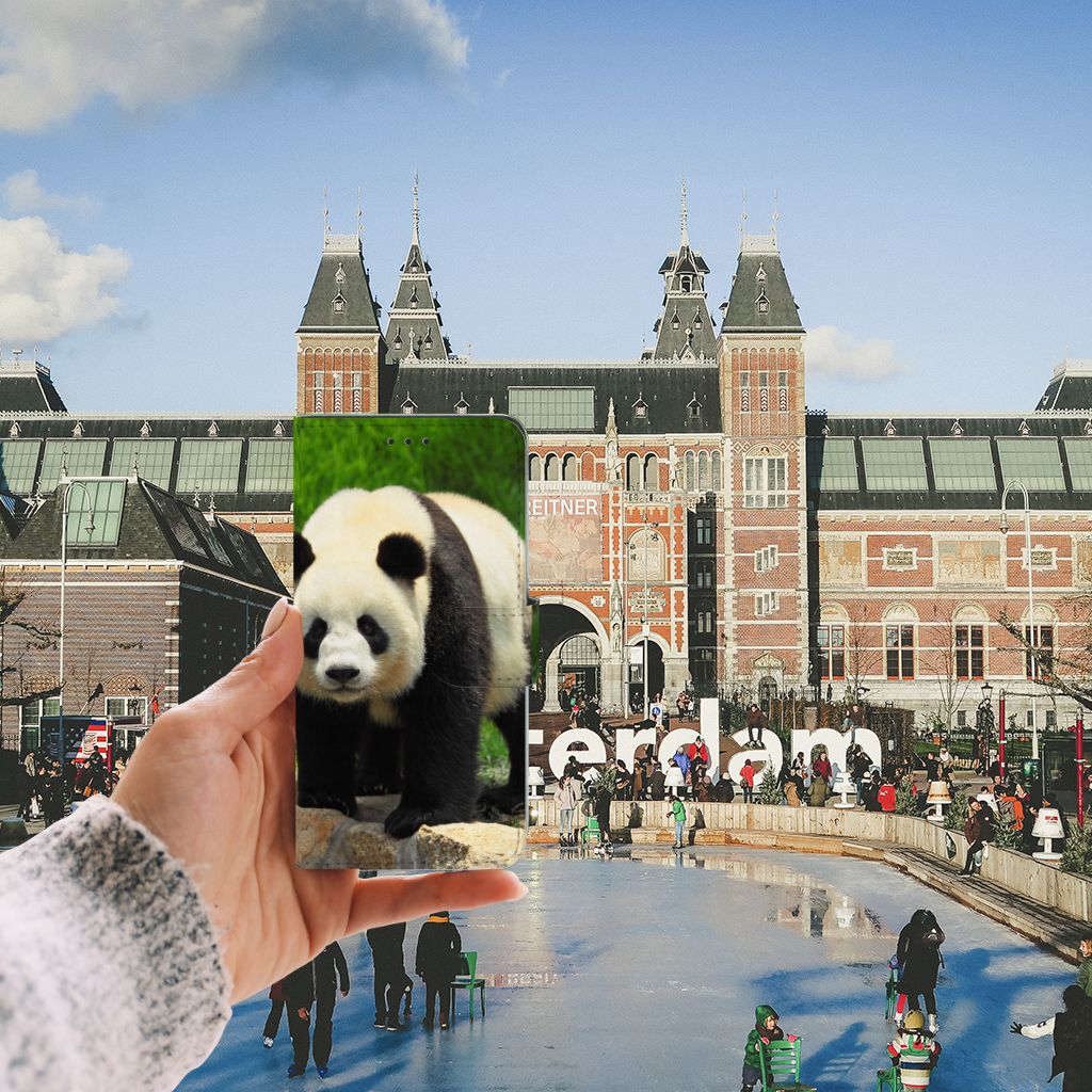 Huawei P10 Lite Telefoonhoesje met Pasjes Panda