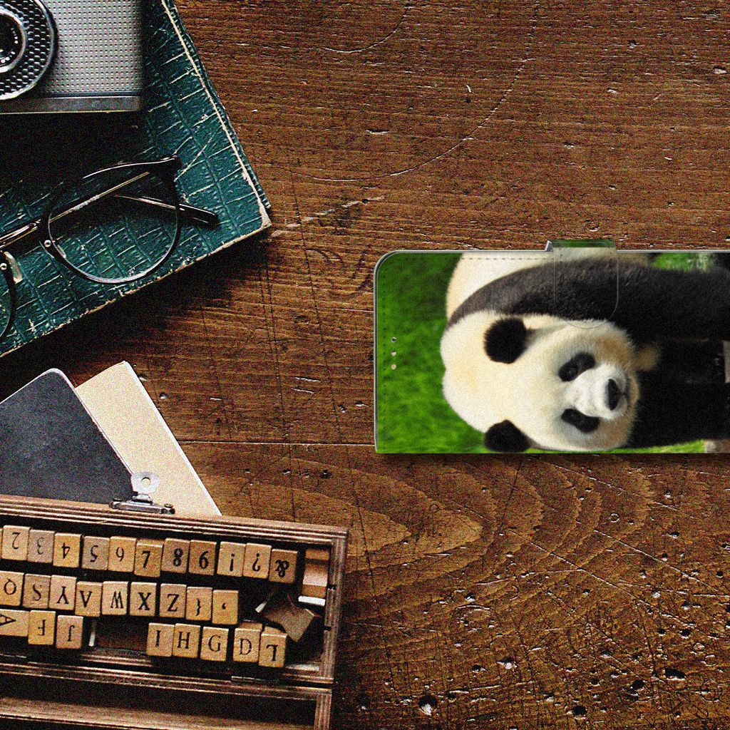Samsung Galaxy A42 5G Telefoonhoesje met Pasjes Panda