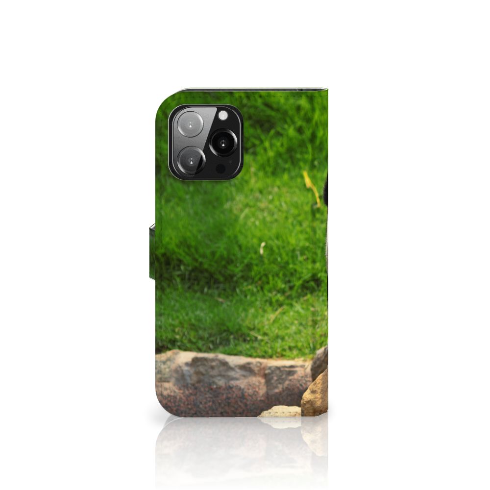 iPhone 13 Pro Max Telefoonhoesje met Pasjes Panda