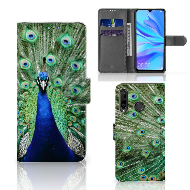 Huawei P30 Lite (2020) Telefoonhoesje met Pasjes Pauw