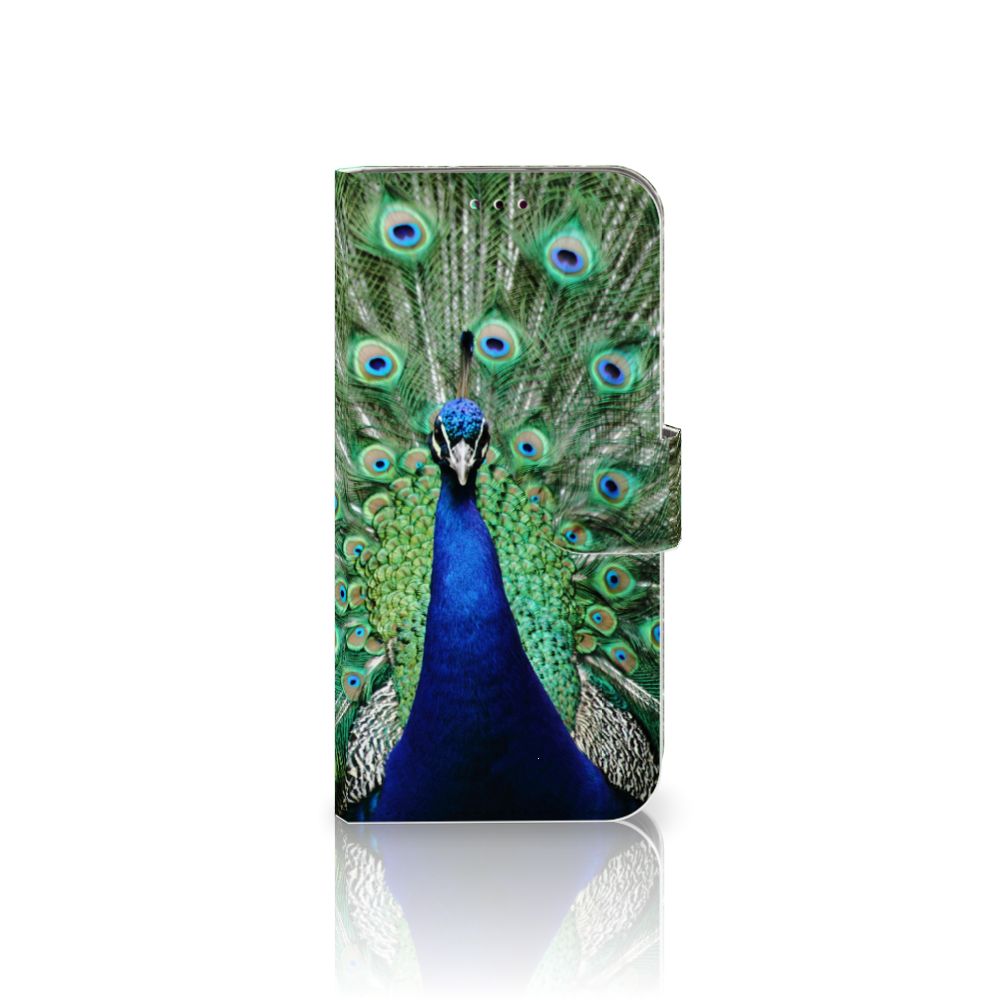 Samsung Galaxy A40 Telefoonhoesje met Pasjes Pauw