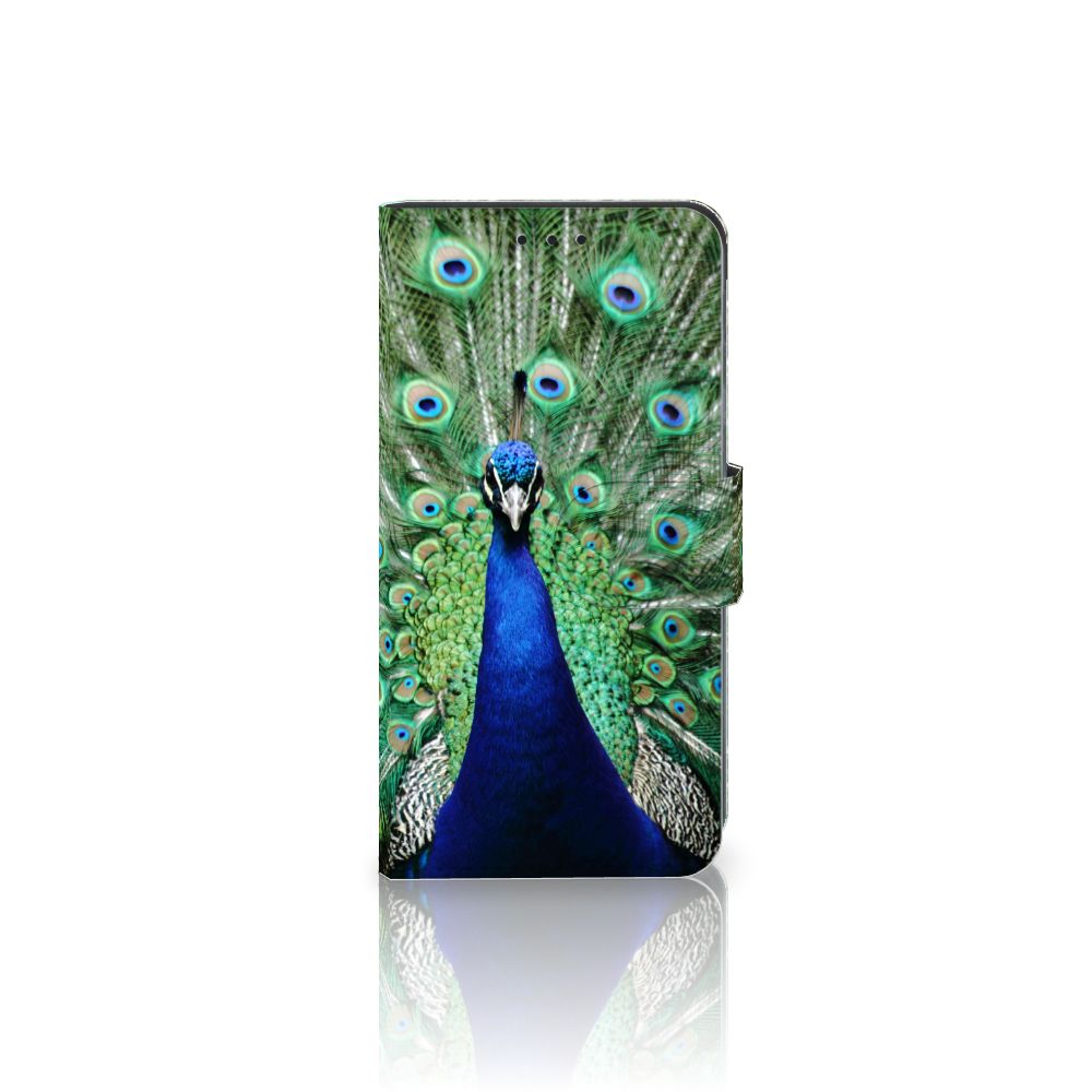 Samsung Galaxy A3 2017 Telefoonhoesje met Pasjes Pauw