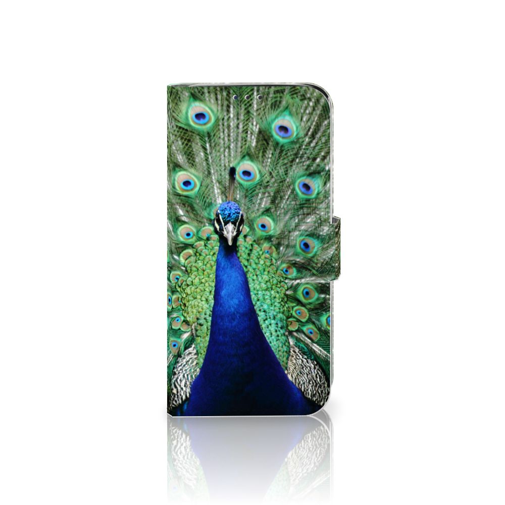 Samsung Galaxy A20e Telefoonhoesje met Pasjes Pauw
