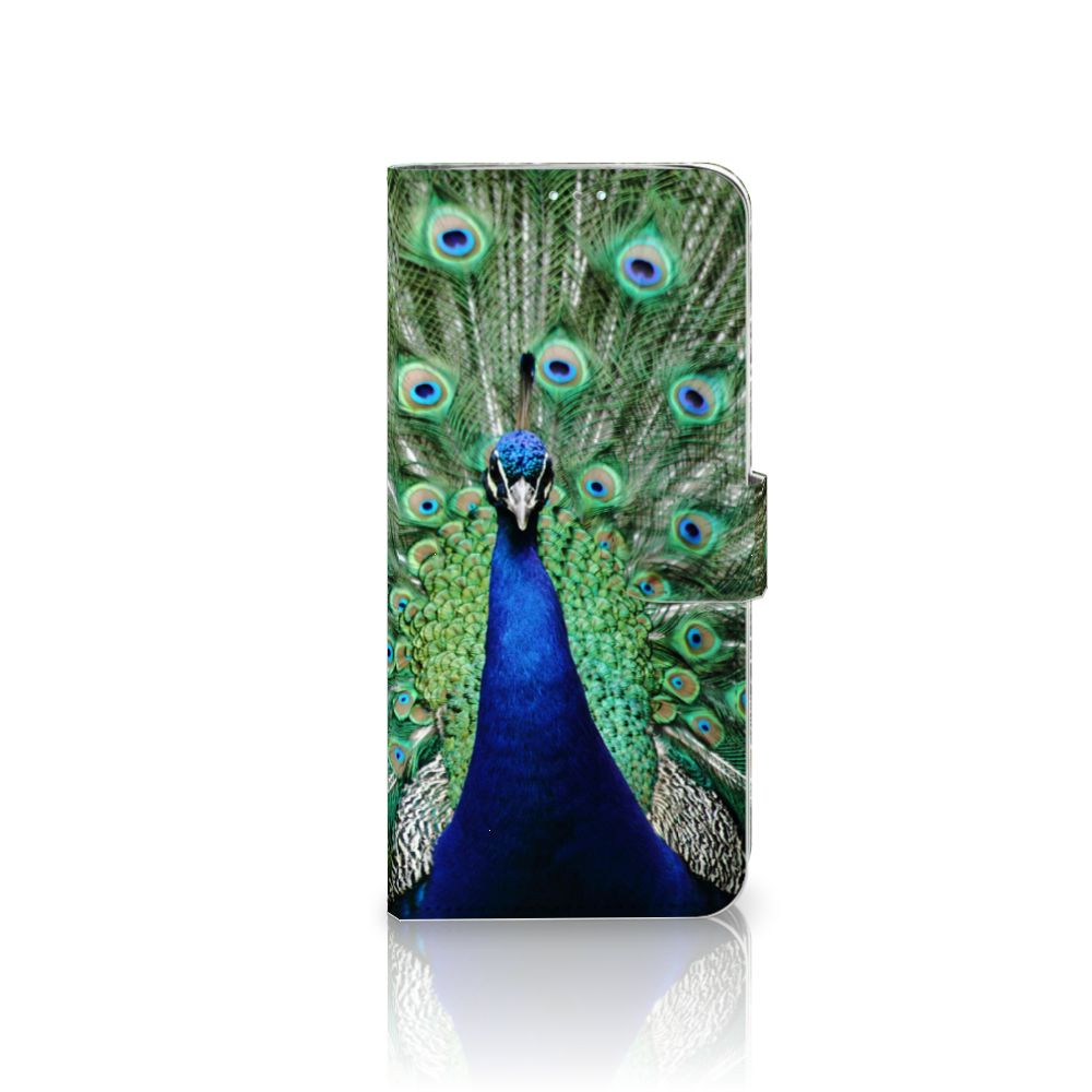 Samsung Galaxy A71 Telefoonhoesje met Pasjes Pauw