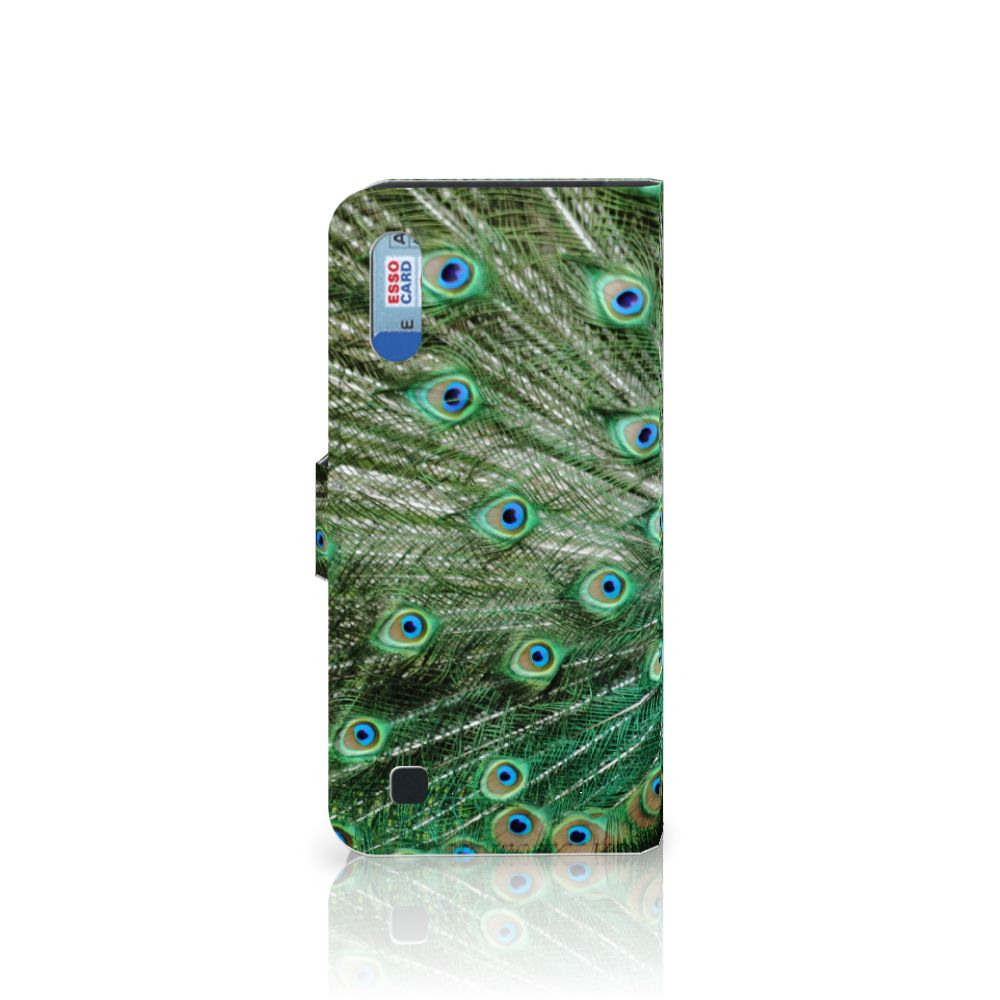 Samsung Galaxy M10 Telefoonhoesje met Pasjes Pauw