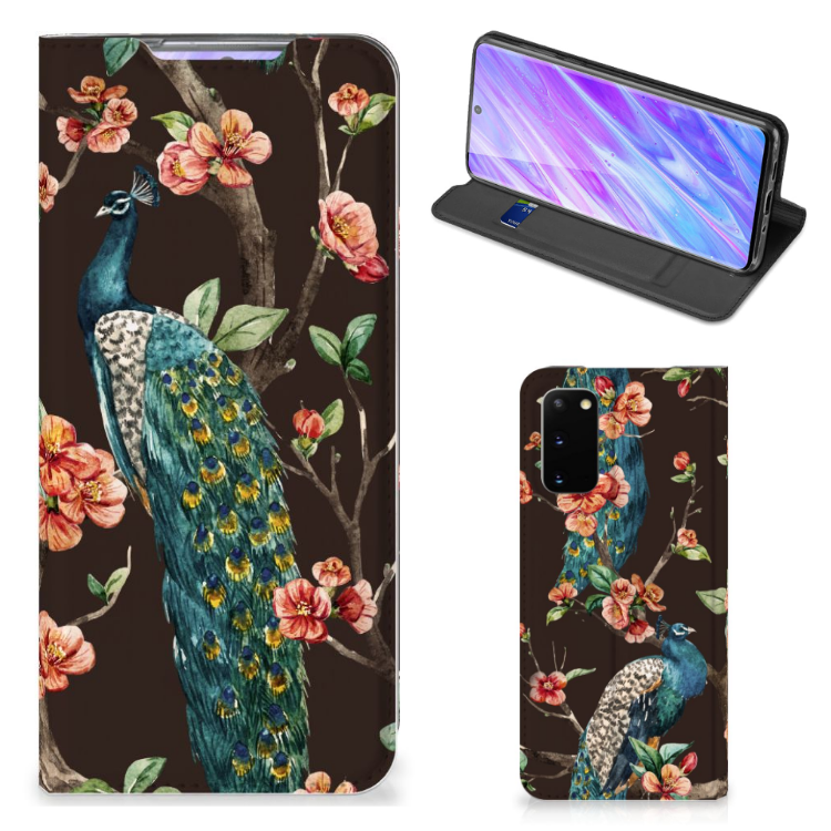 Samsung Galaxy S20 Hoesje maken Pauw met Bloemen