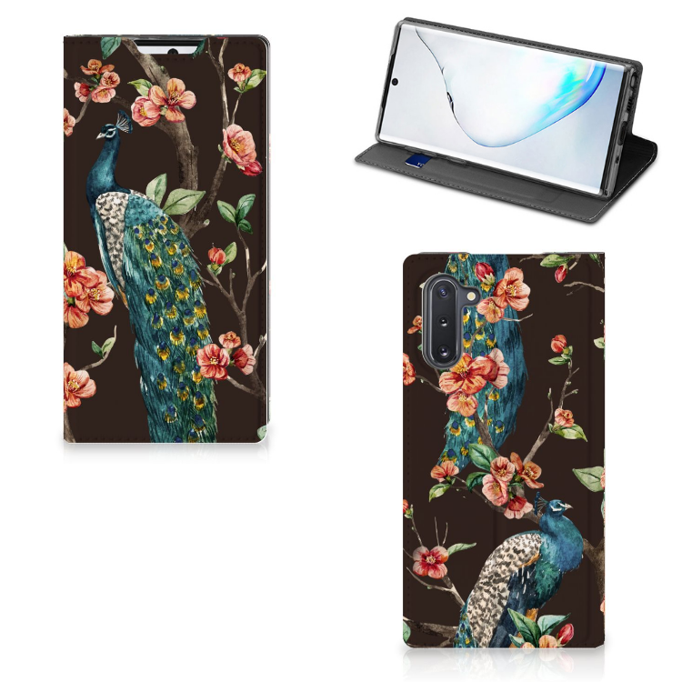 Samsung Galaxy Note 10 Hoesje maken Pauw met Bloemen
