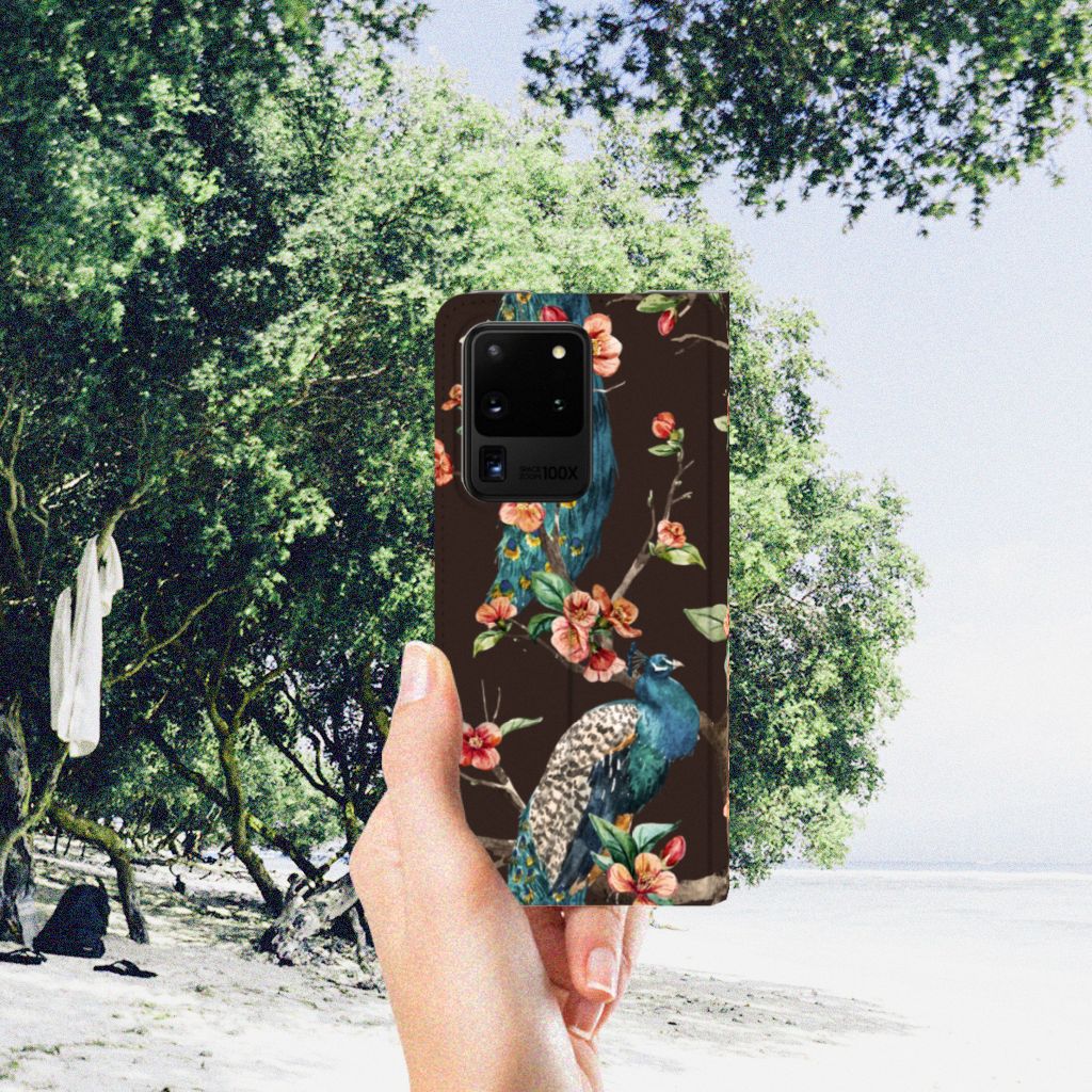 Samsung Galaxy S20 Ultra Hoesje maken Pauw met Bloemen