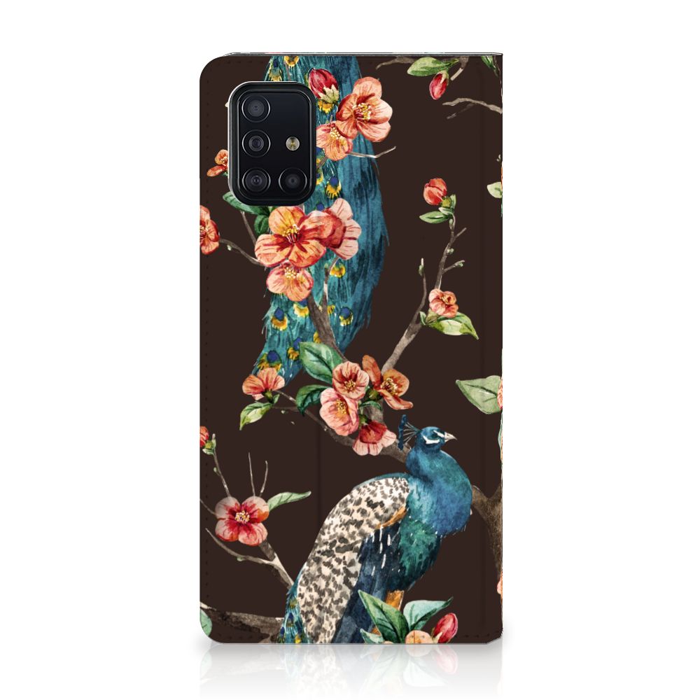 Samsung Galaxy A51 Hoesje maken Pauw met Bloemen