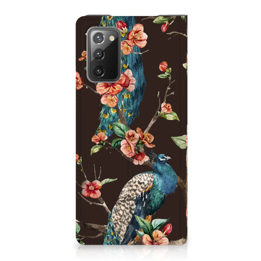 Samsung Galaxy Note20 Hoesje maken Pauw met Bloemen