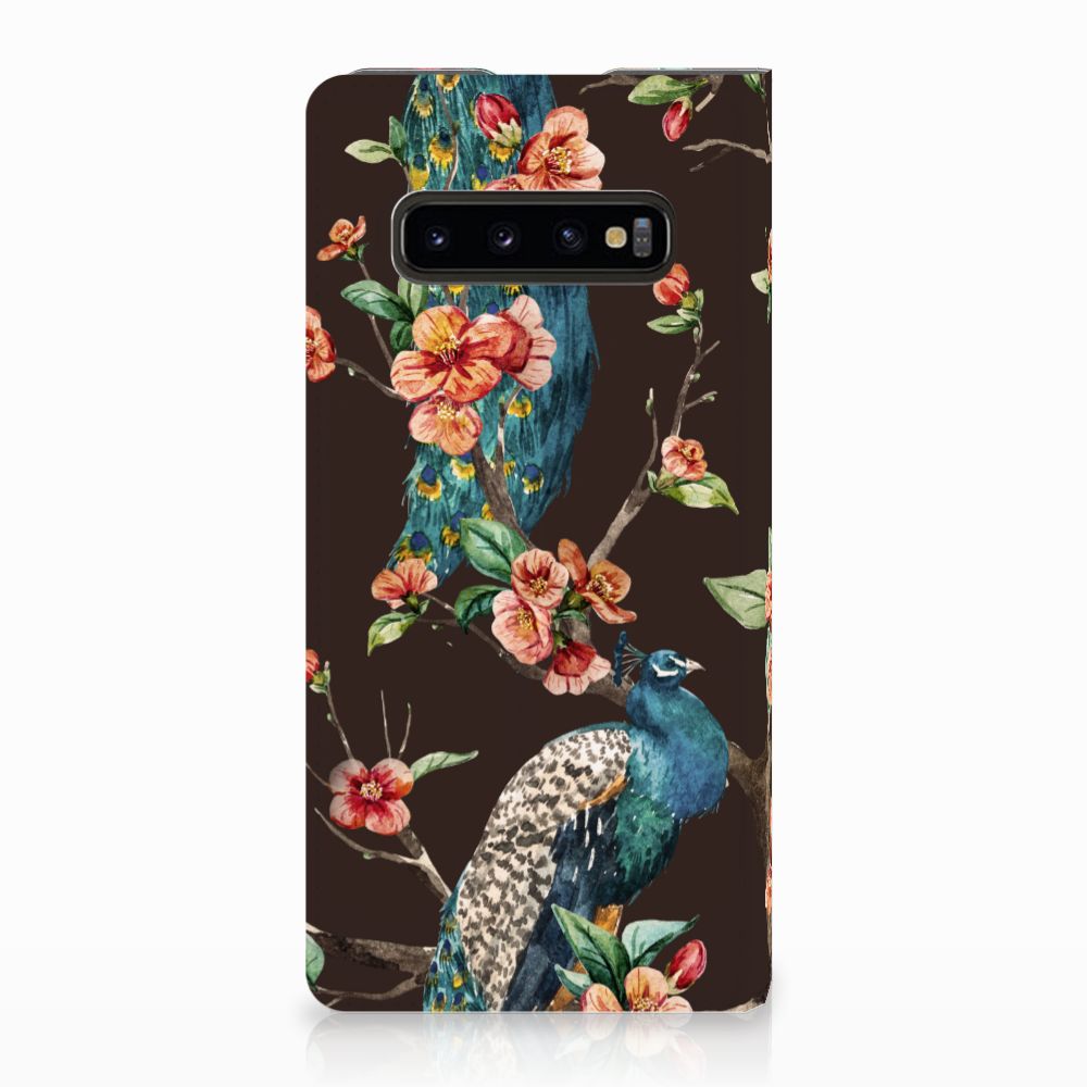 Samsung Galaxy S10 Plus Hoesje maken Pauw met Bloemen