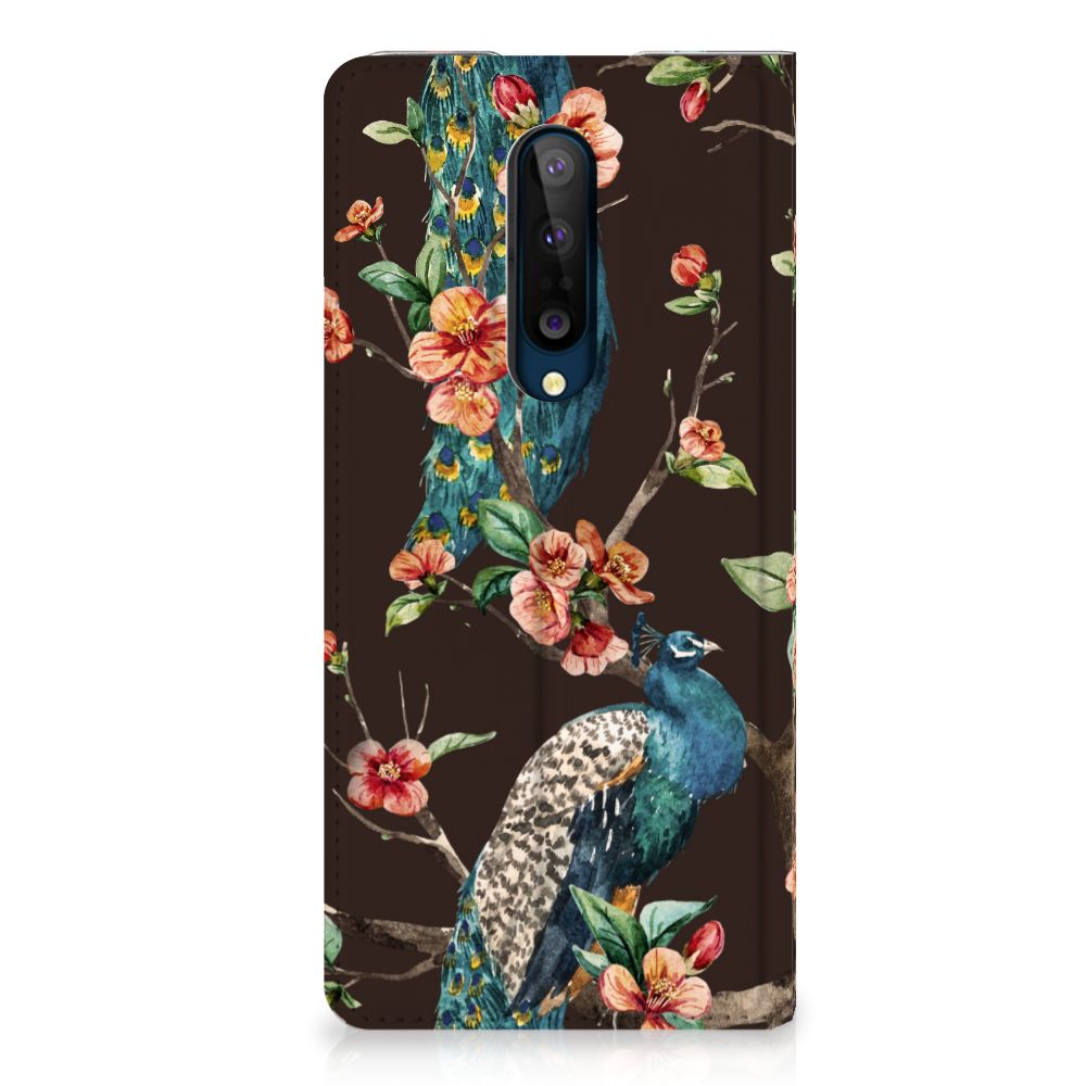 OnePlus 8 Hoesje maken Pauw met Bloemen