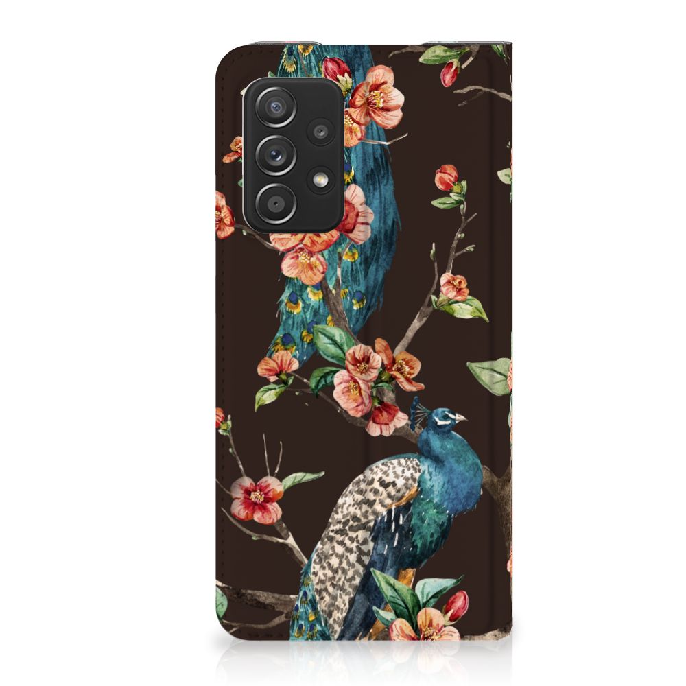 Samsung Galaxy A52 Hoesje maken Pauw met Bloemen
