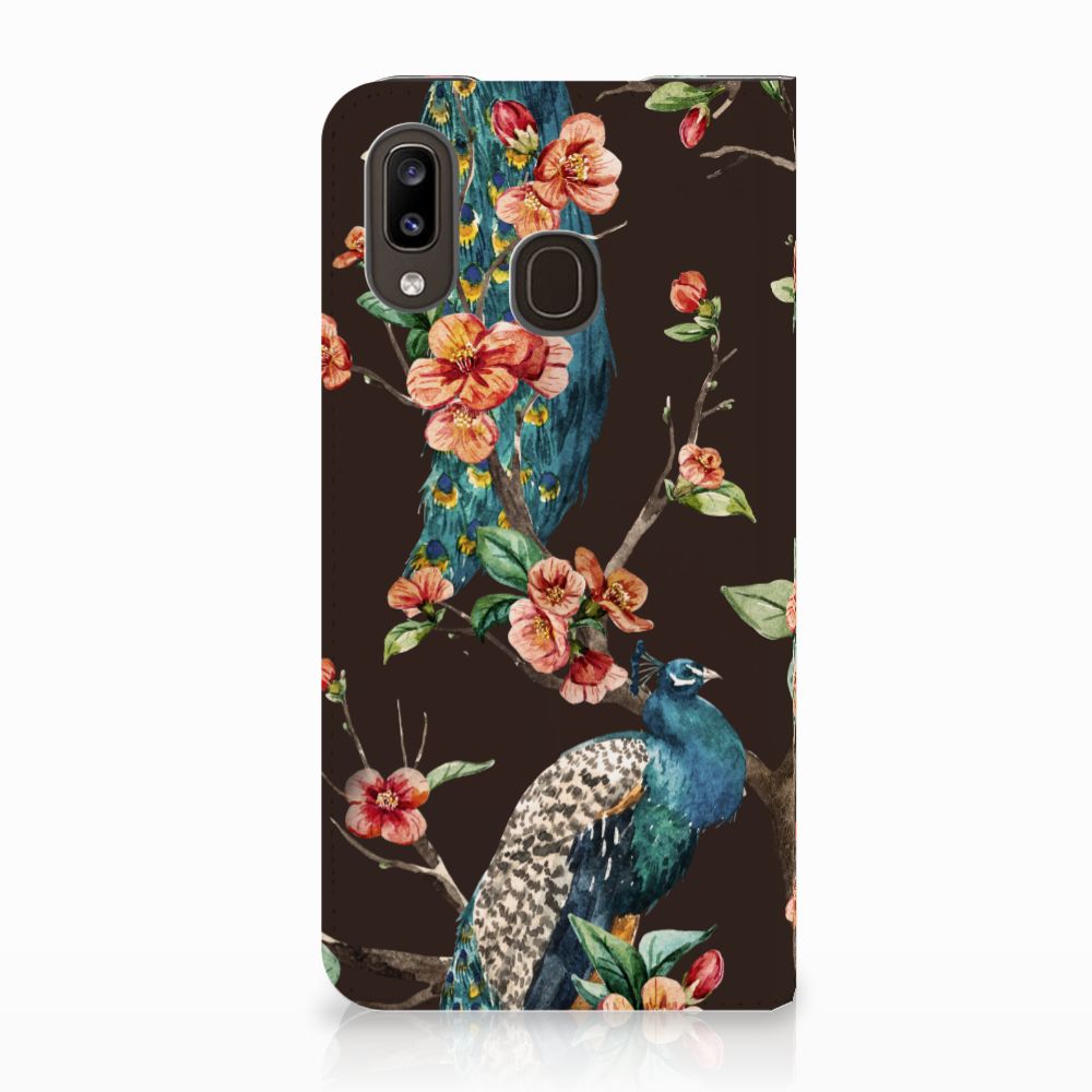 Samsung Galaxy A30 Hoesje maken Pauw met Bloemen