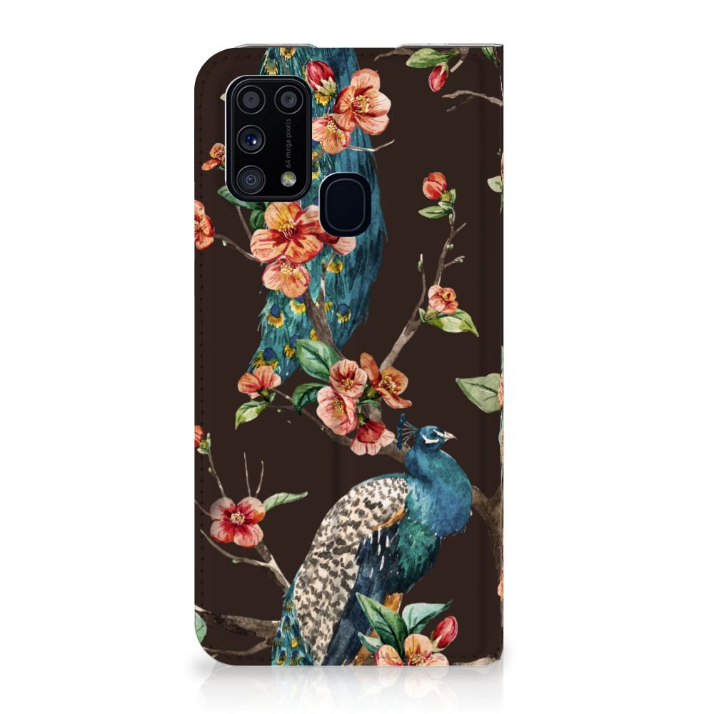 Samsung Galaxy M31 Hoesje maken Pauw met Bloemen