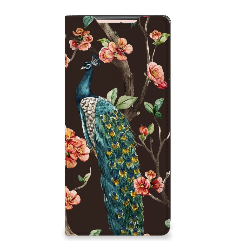 Samsung Galaxy Note20 Hoesje maken Pauw met Bloemen