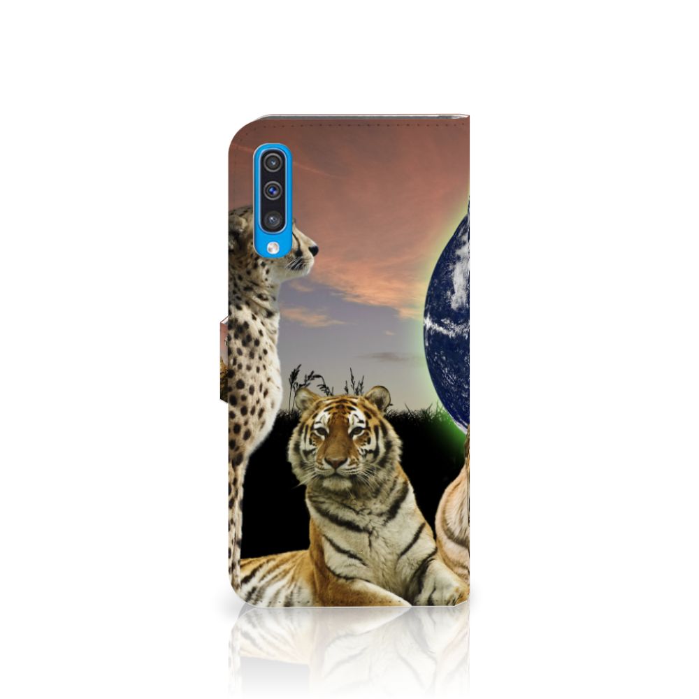 Samsung Galaxy A50 Telefoonhoesje met Pasjes Roofdieren
