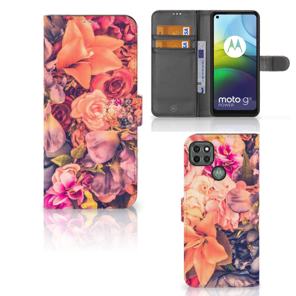 Motorola Moto G9 Power Hoesje Bosje Bloemen