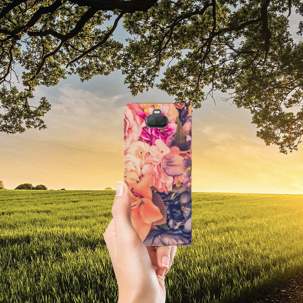 Sony Xperia 10 Plus Smart Cover Bosje Bloemen