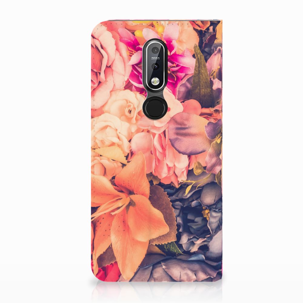 Nokia 7.1 (2018) Smart Cover Bosje Bloemen