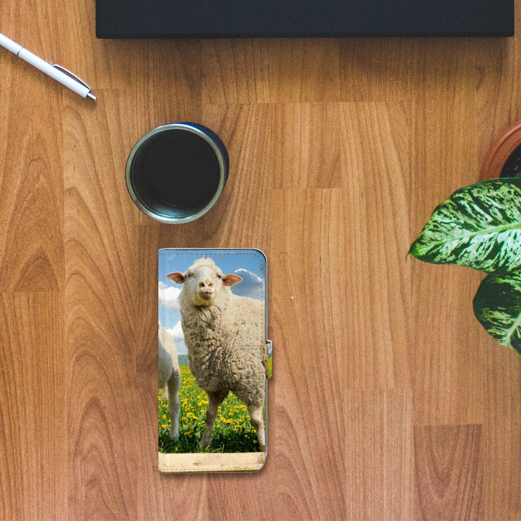 OnePlus 8T Telefoonhoesje met Pasjes Schaap en Lammetje
