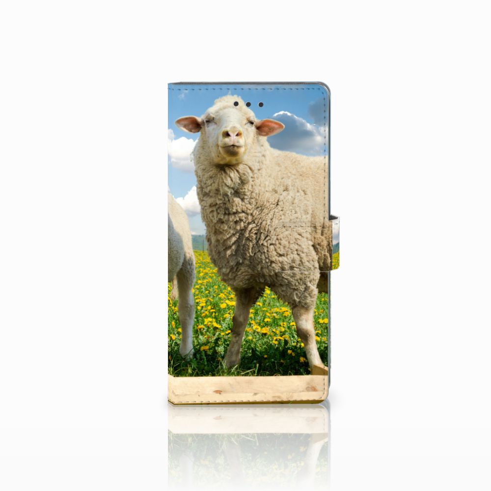 Samsung Galaxy Note 8 Telefoonhoesje met Pasjes Schaap en Lammetje