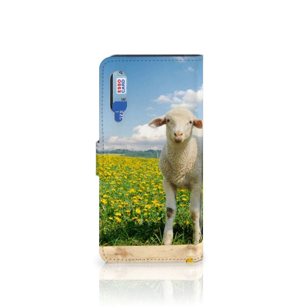 Xiaomi Mi 9 Telefoonhoesje met Pasjes Schaap en Lammetje