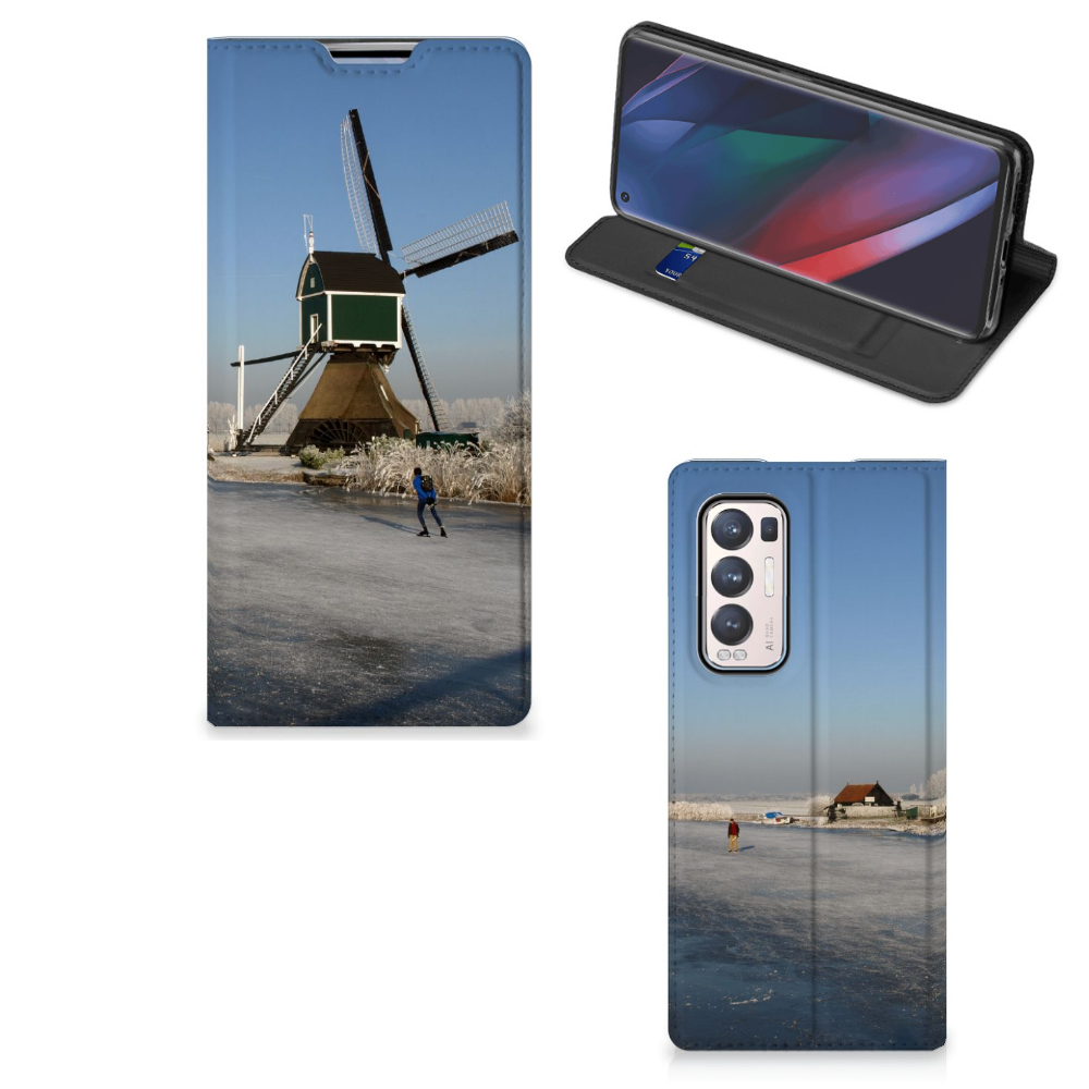 OPPO Find X3 Neo Book Cover Schaatsers
