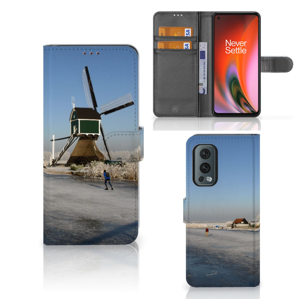 OnePlus Nord 2 5G Flip Cover Schaatsers