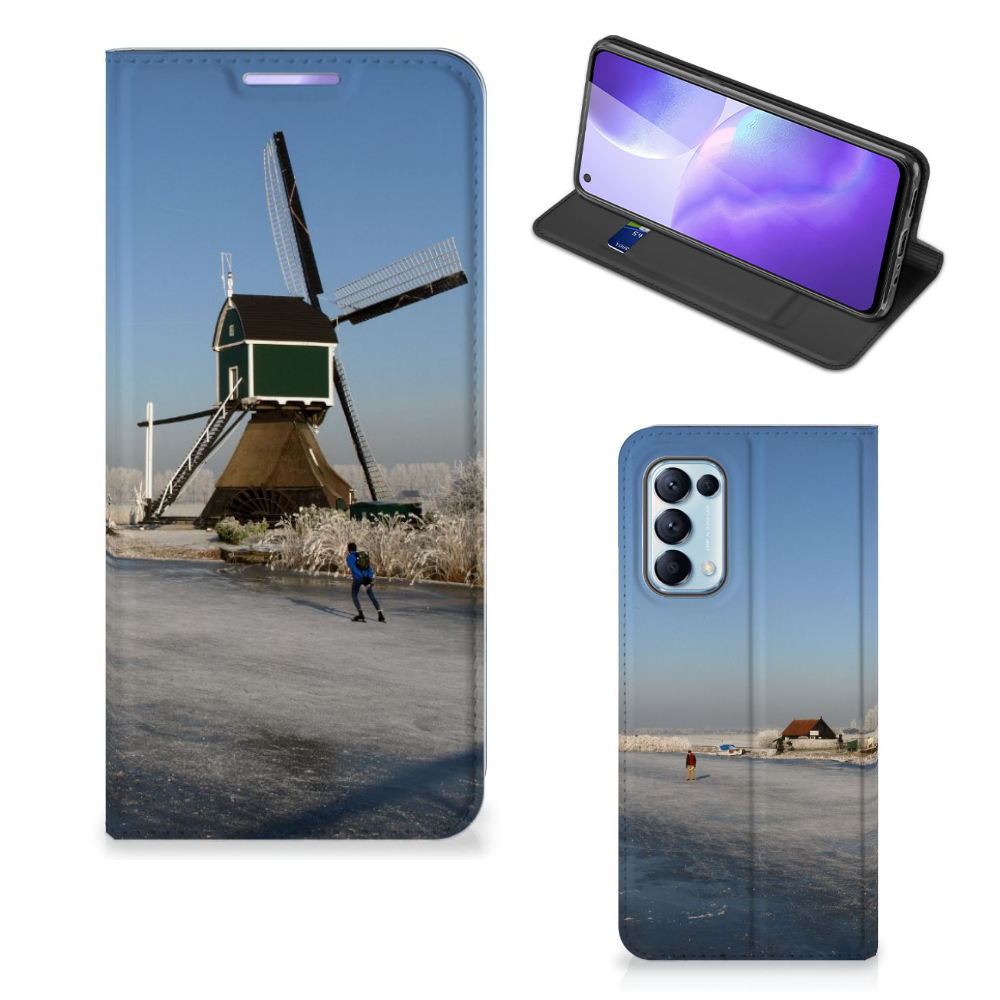 OPPO Find X3 Lite Book Cover Schaatsers
