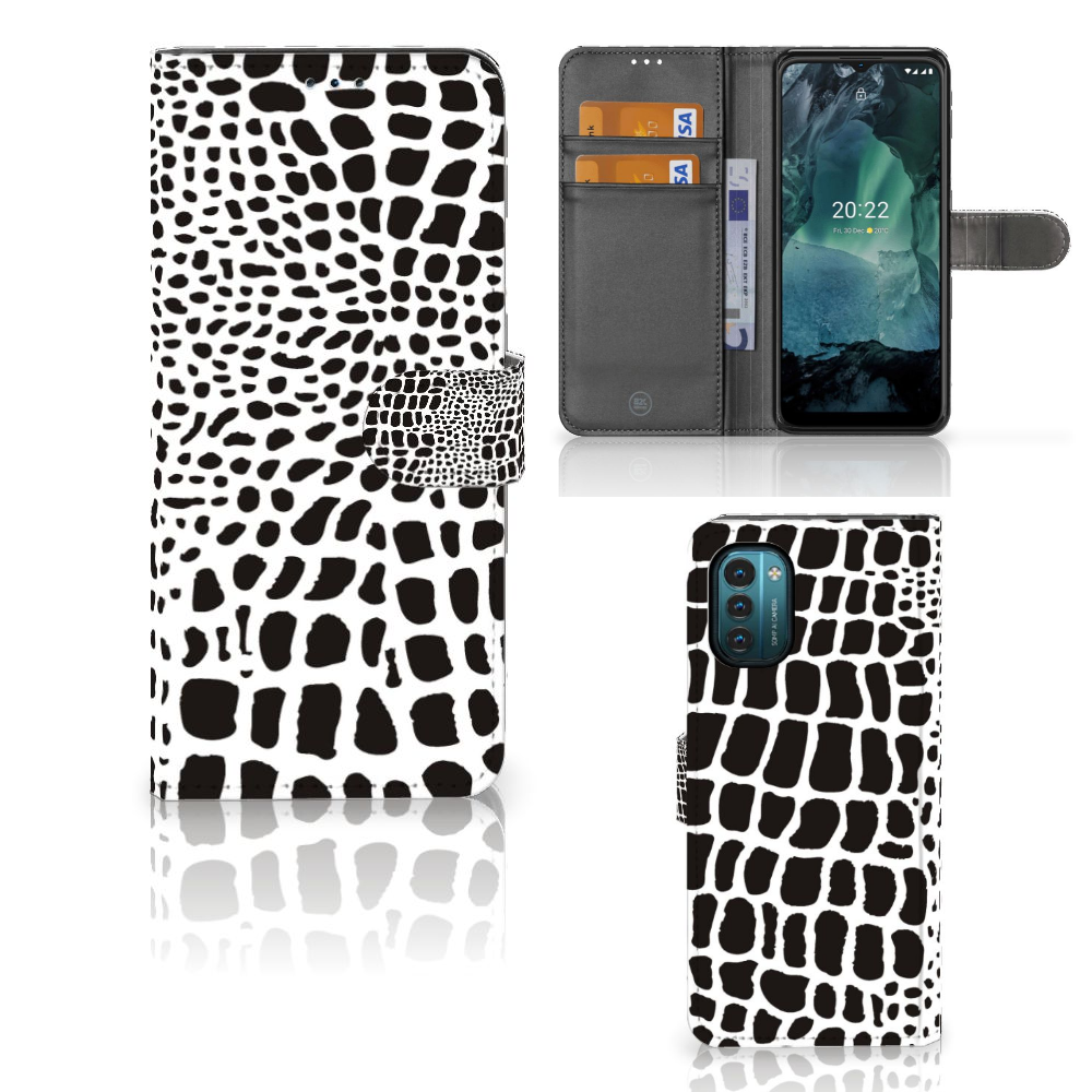 Nokia G11 | G21 Telefoonhoesje met Pasjes Slangenprint