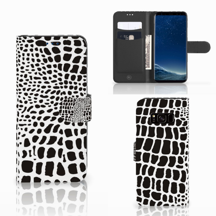 Samsung Galaxy S8 Telefoonhoesje met Pasjes Slangenprint