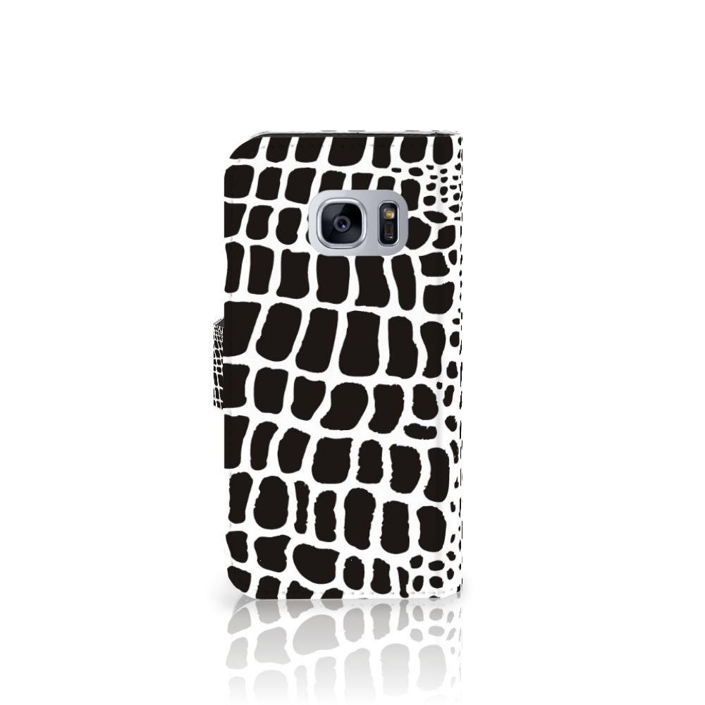 Samsung Galaxy S7 Telefoonhoesje met Pasjes Slangenprint