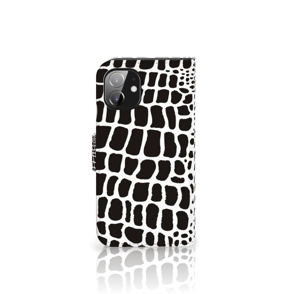 Apple iPhone 12 Mini Telefoonhoesje met Pasjes Slangenprint