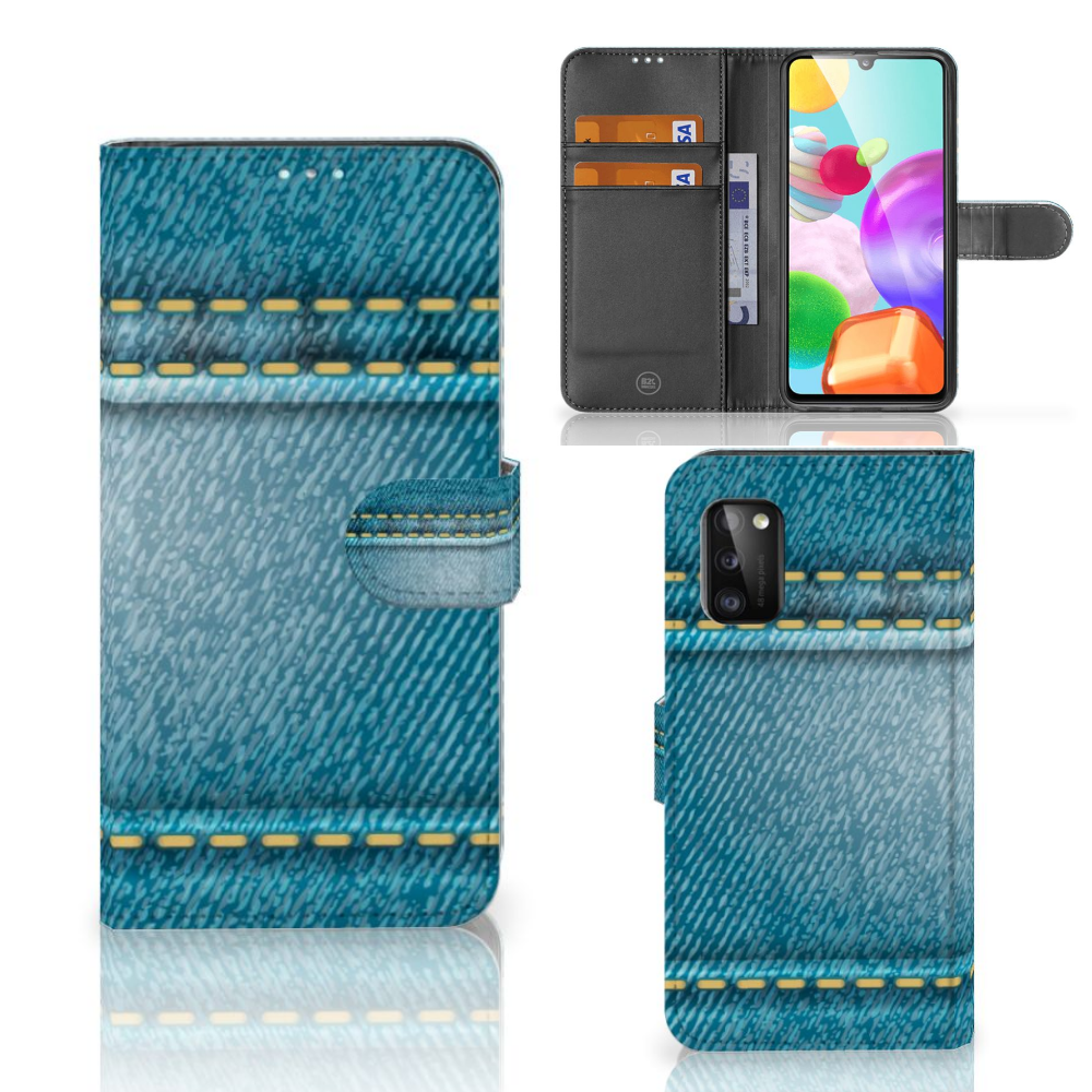 Samsung Galaxy A41 Wallet Case met Pasjes Jeans