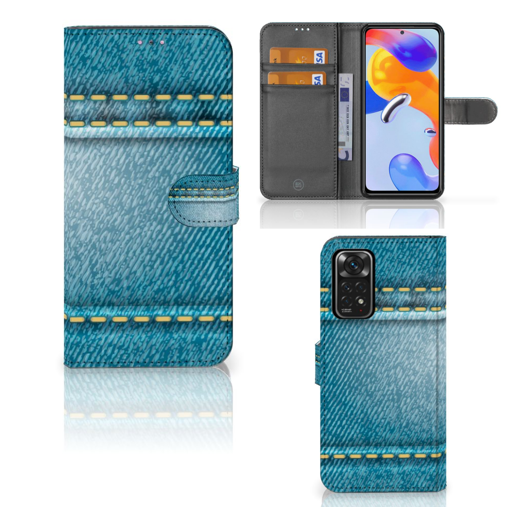 Xiaomi Redmi Note 11 Pro 5G/4G Wallet Case met Pasjes Jeans