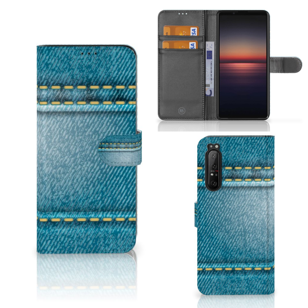 Sony Xperia 1 II Wallet Case met Pasjes Jeans
