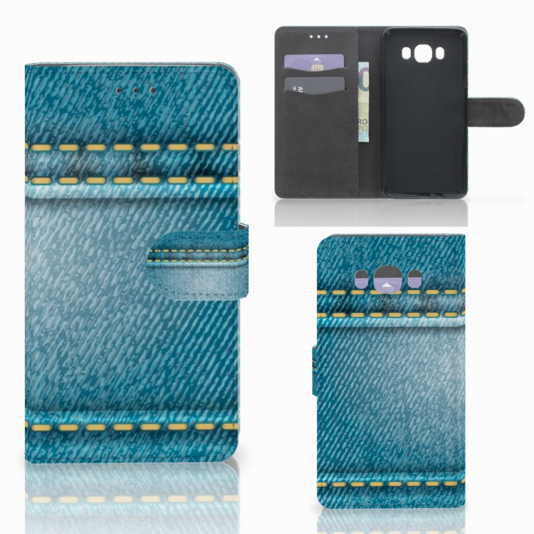 Samsung Galaxy J7 2016 Wallet Case met Pasjes Jeans