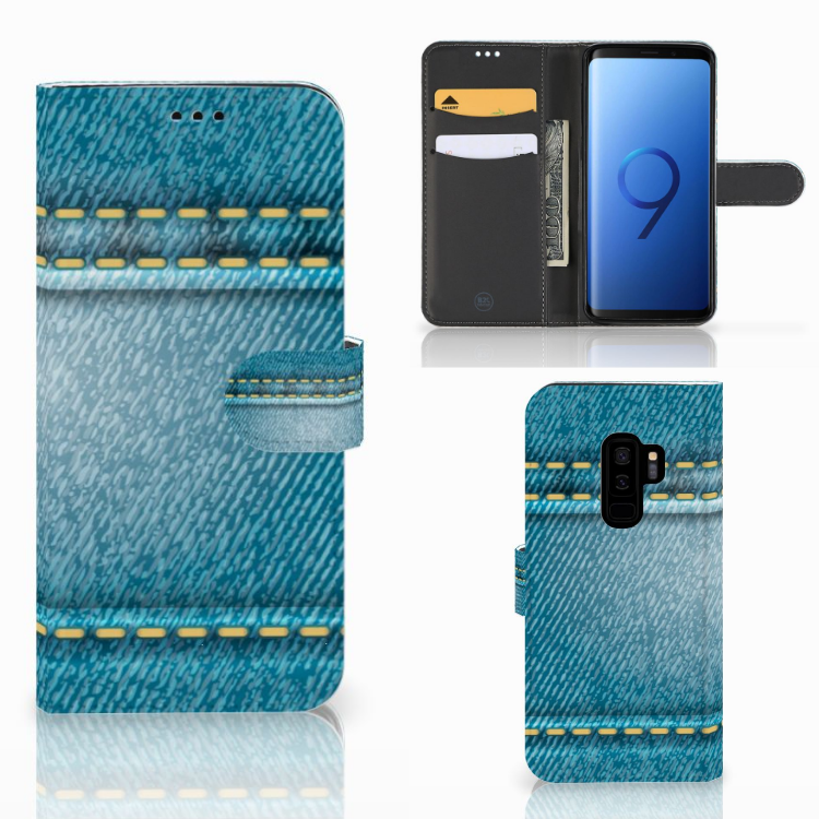 Samsung Galaxy S9 Plus Wallet Case met Pasjes Jeans