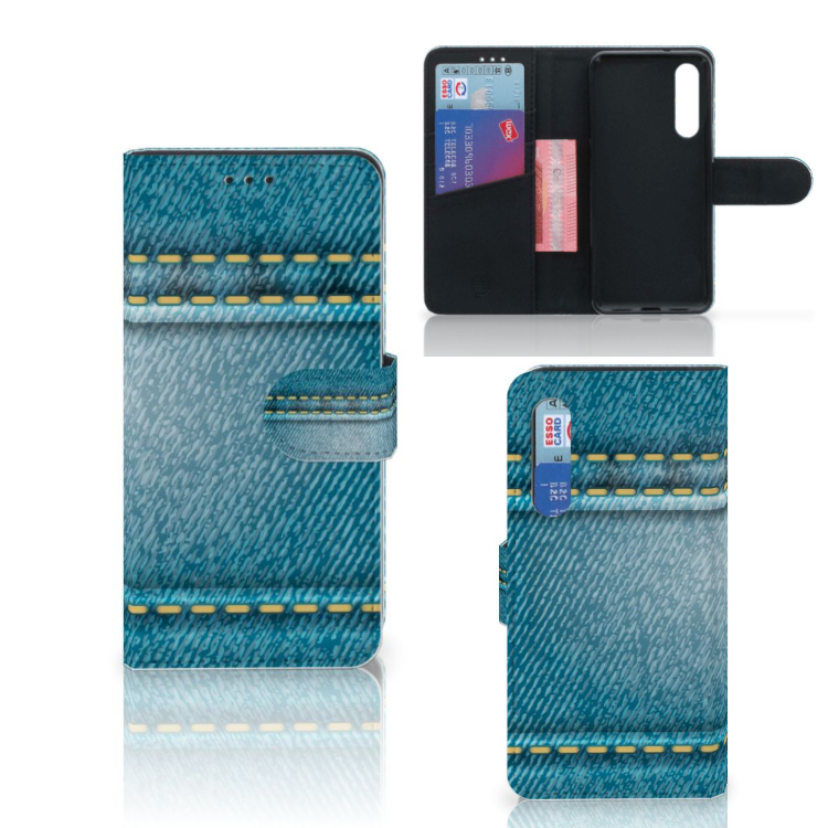 Xiaomi Mi 9 SE Wallet Case met Pasjes Jeans