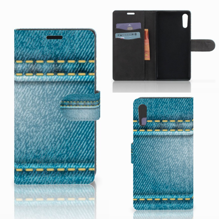 Sony Xperia XZ | Sony Xperia XZs Wallet Case met Pasjes Jeans