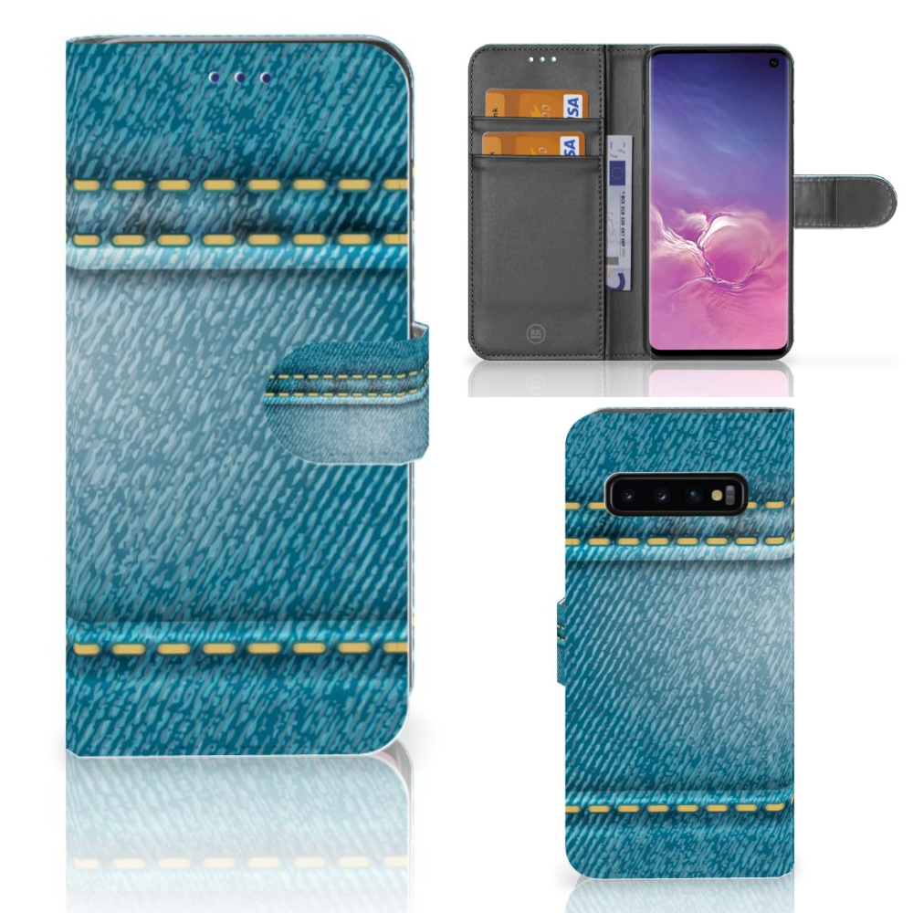 Samsung Galaxy S10 Wallet Case met Pasjes Jeans